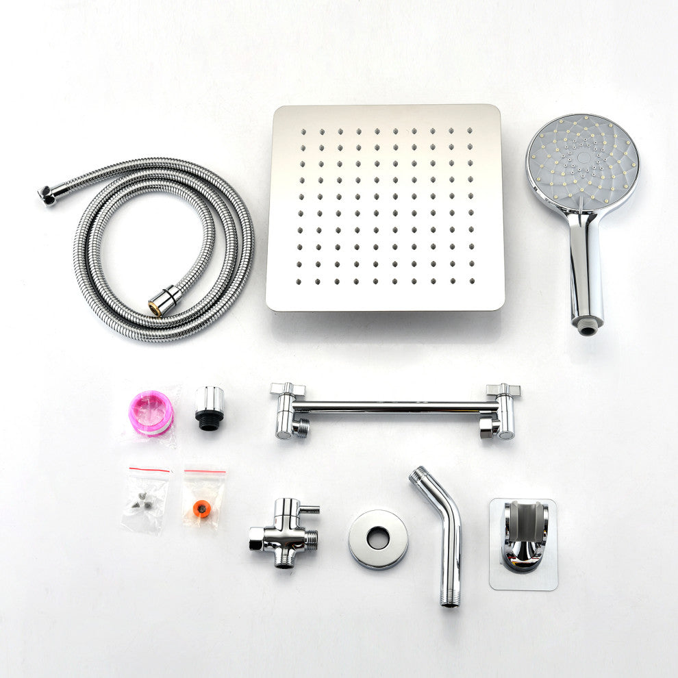 Completed Shower System with Rough-in Valve and Handheld Shower, Chrome, 10"