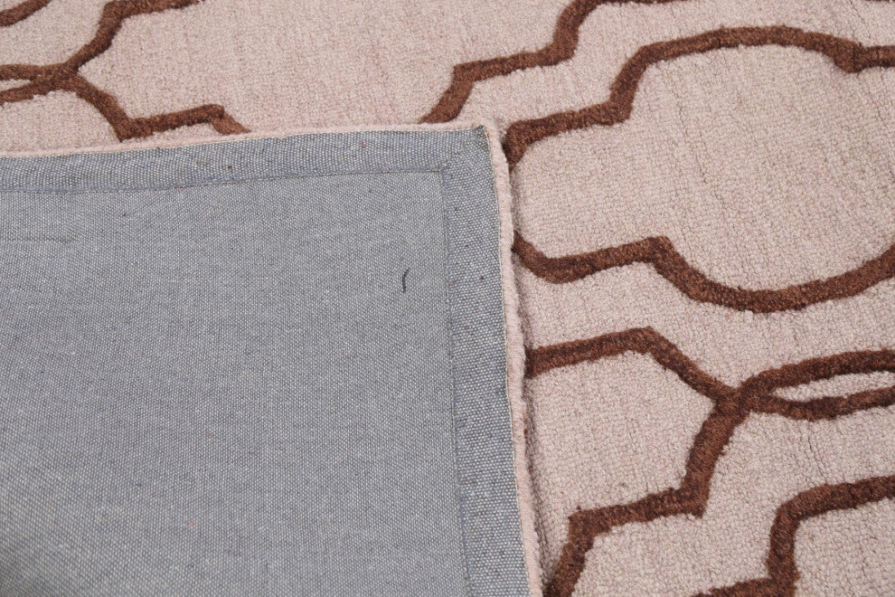 Trellis Contemporary Oriental Area Rug Hand-tufted Wool Carpet 5x8