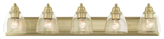 Antique Brass Transitional, Colonial, Vanity Sconce
