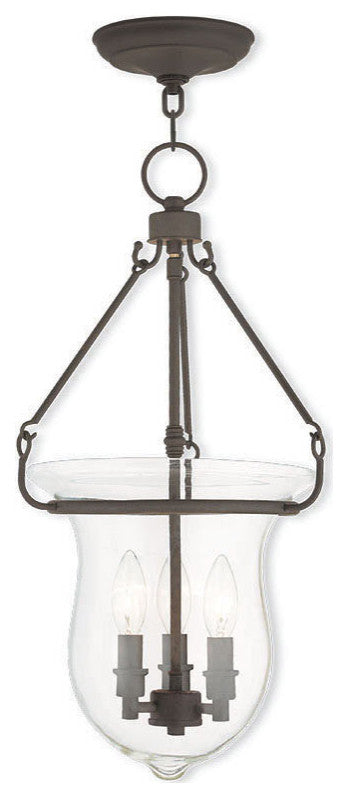 Livex 50296-07 3-Light Bronze Pendant, Bronze