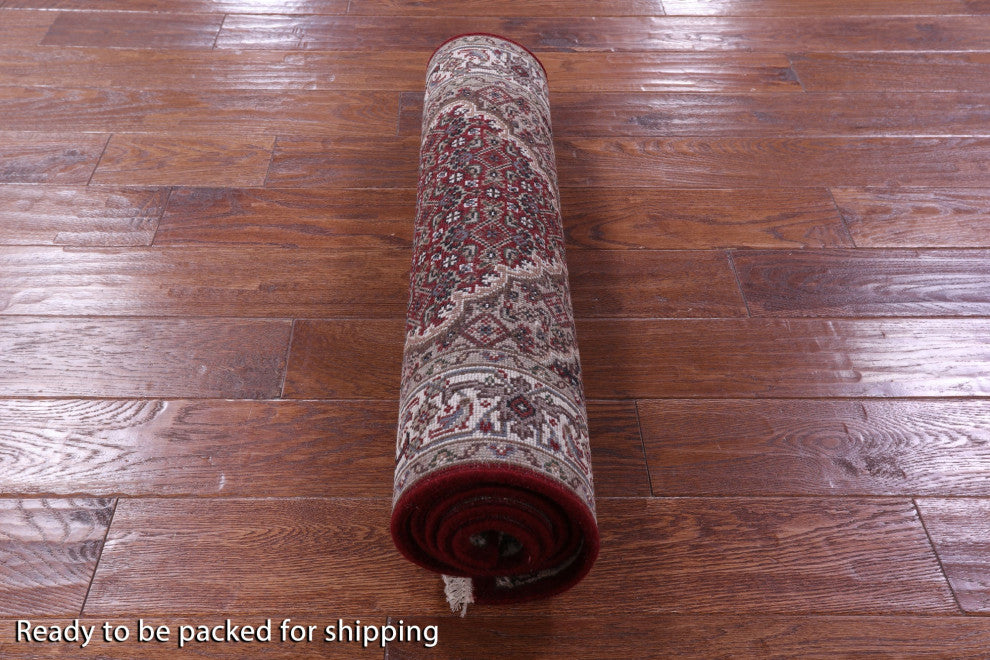 Runner Persian Tabriz Hand Knotted Wool & Silk Rug 2' 6" X 6' 0" - Q13029