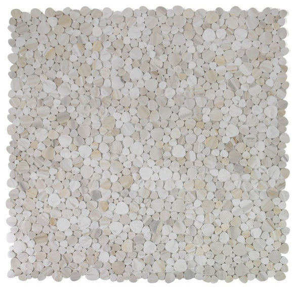 Marble Pebbles Mosaics Heart Shape Tile for Floors Walls, Wood