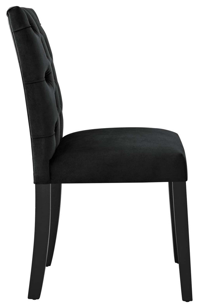 Duchess Performance Velvet Dining Chairs, Set of 2, Black