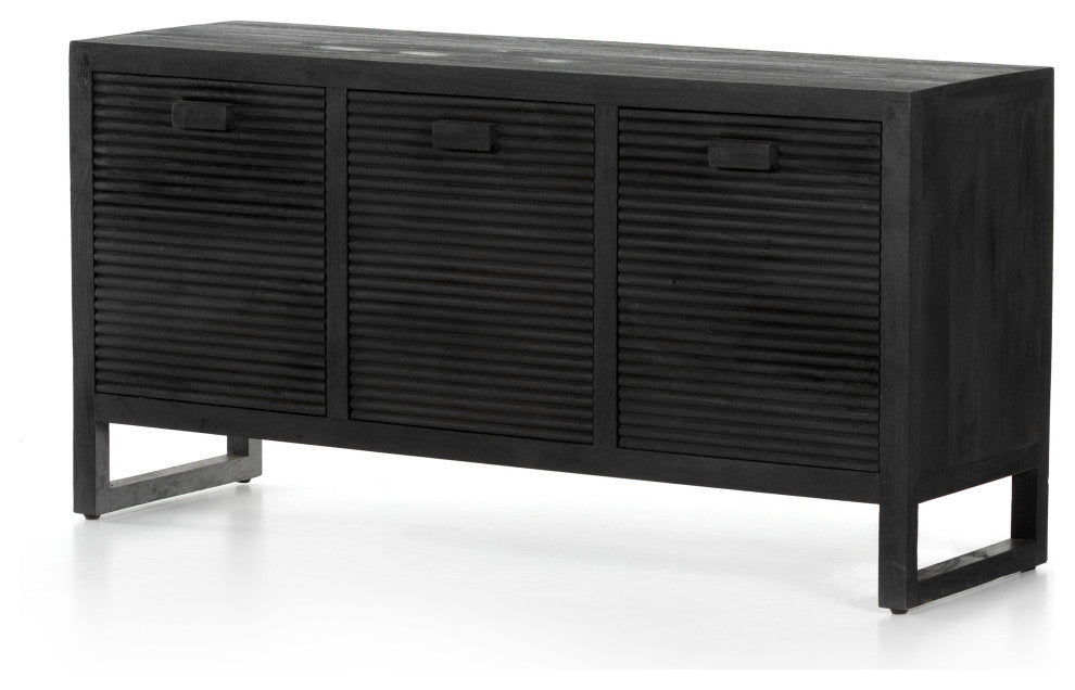 Lorne Media Console-Dark Reeded Totem