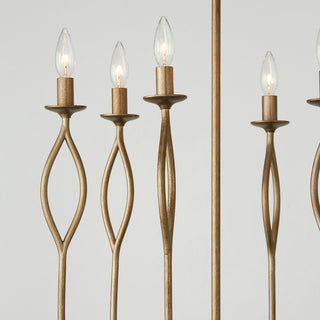 Capital Lighting 452561 Cohen 6 Light 22"W Taper Candle Style - Mystic Luster