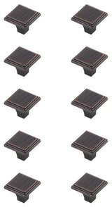 KB2012-ORB-10PK Wilow 1" Square Knob Multipack, Set of 10, Oil-Rubbed Bronze