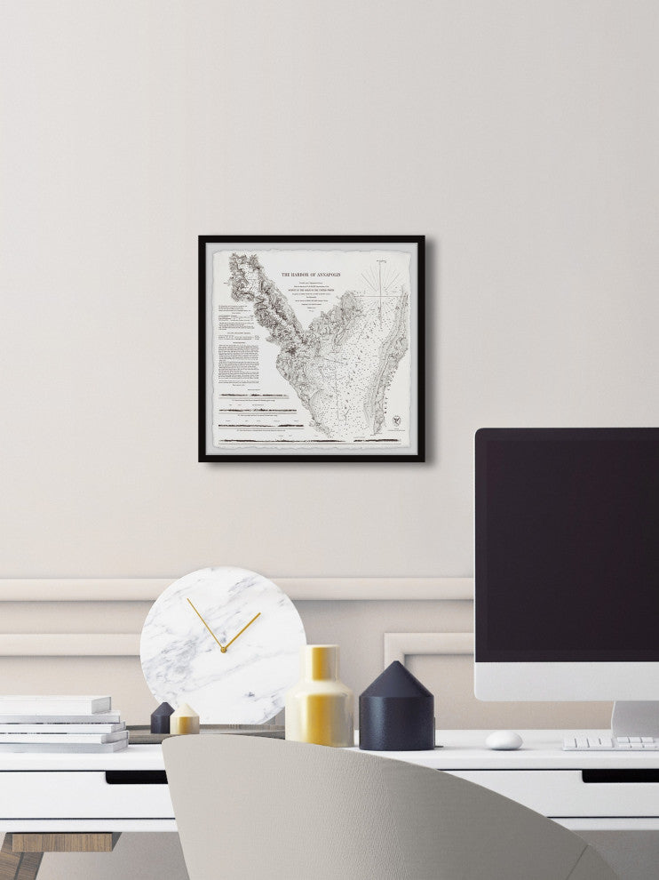 "Annapolis Harbor" Framed Painting Print, 18x18