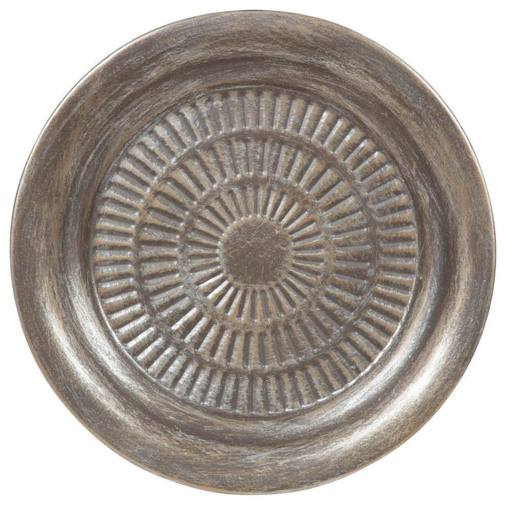 Mahdavi Plant Stand Table, Pewter, 12x12x27