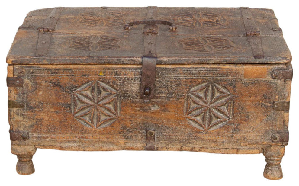 Antique Tribal Carved Swat Valley Box