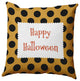 Happy Halloween Dots Accent Pillow, Golden Mustard, 18"x18"