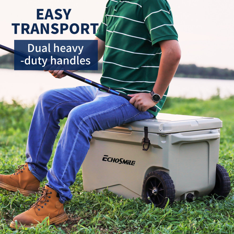 EchoSmile 75 qt. Rotomolded Cooler, Khaki