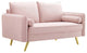 Revive Performance Velvet Loveseat - Pink