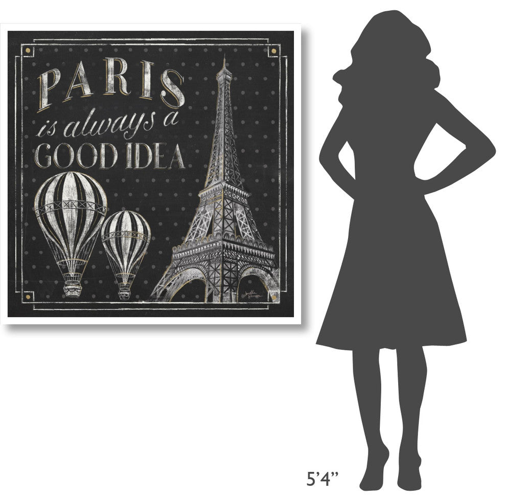 "Vive Paris V" Digital Paper Print by Janelle Penner, 42"x42"