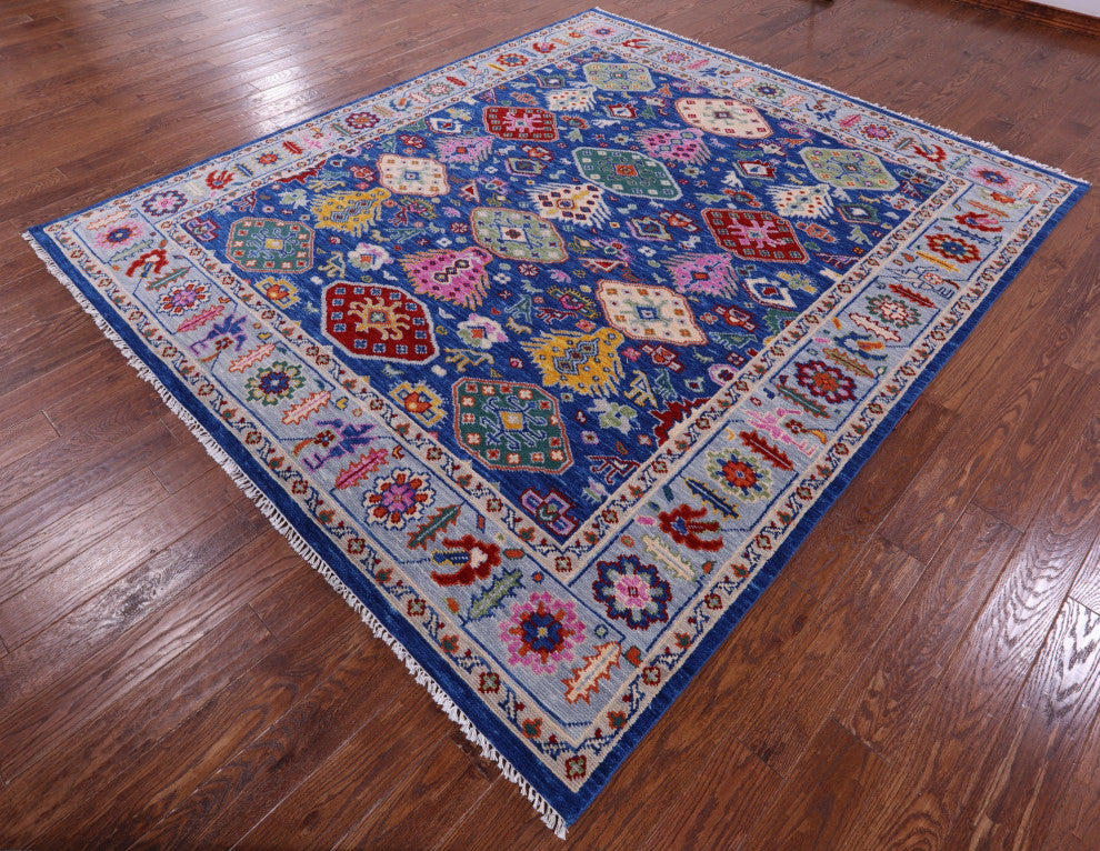 Turkish Oushak Handmade Wool Rug 8' 5" X 9' 9" - Q15855