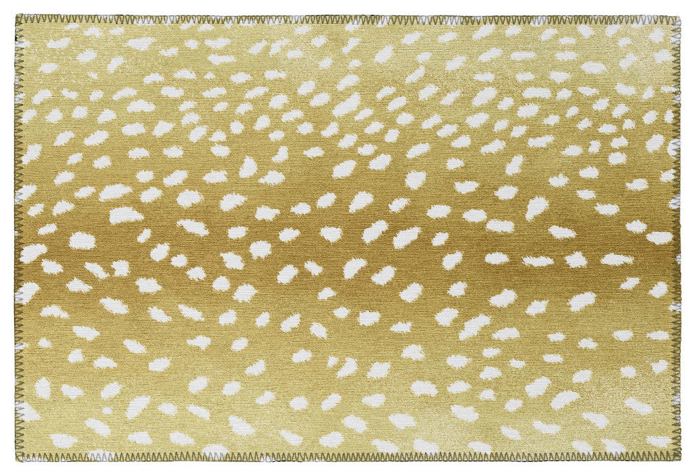 Indoor/Outdoor Mali ML3 Gold Machine Washable 1'8" x 2'6" Rug