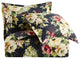 Peony Washed Linen Duvet Cover Set, 3 Piece, Charcoal, Super Queen