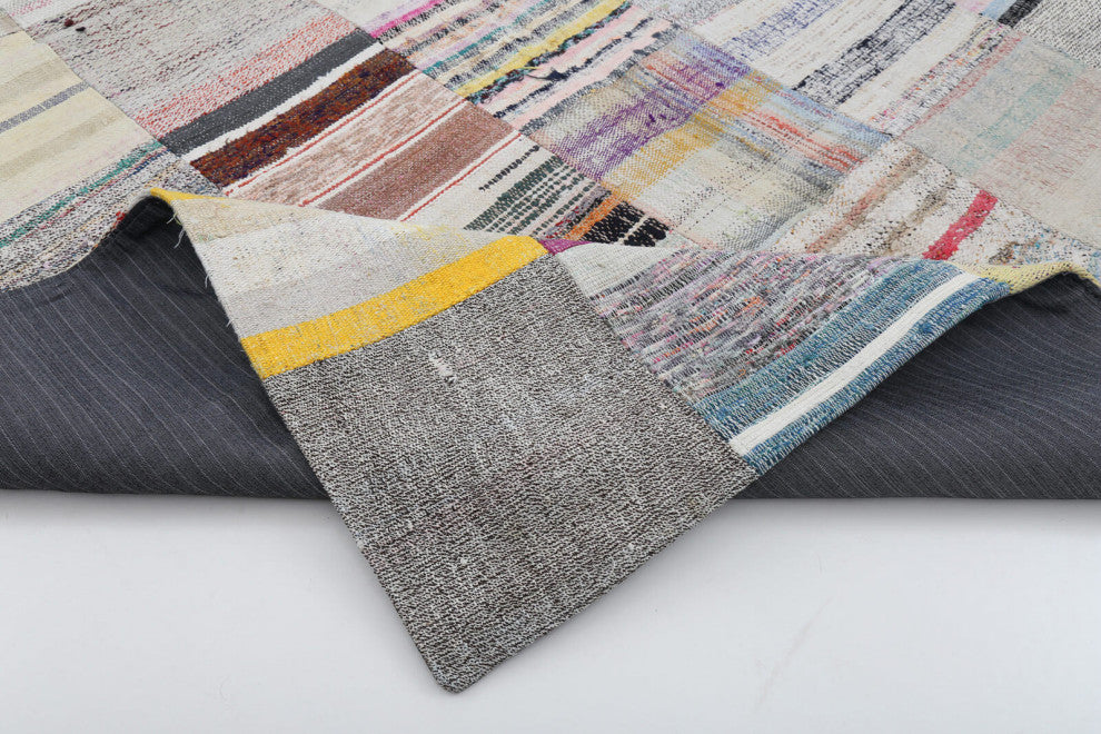 Rug N Carpet - Handmade Oriental 6' 8'' x 9' 10'' Vintage Patchwork Kilim Rug