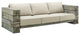 Manteo Rustic Coastal Outdoor Patio Sunbrella 4 Piece Set - Light Gray Beige