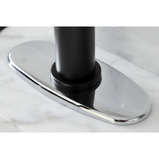Belknap Single-Handle Bathroom Faucet With Push Pop-Up, Matte Black/Chrome
