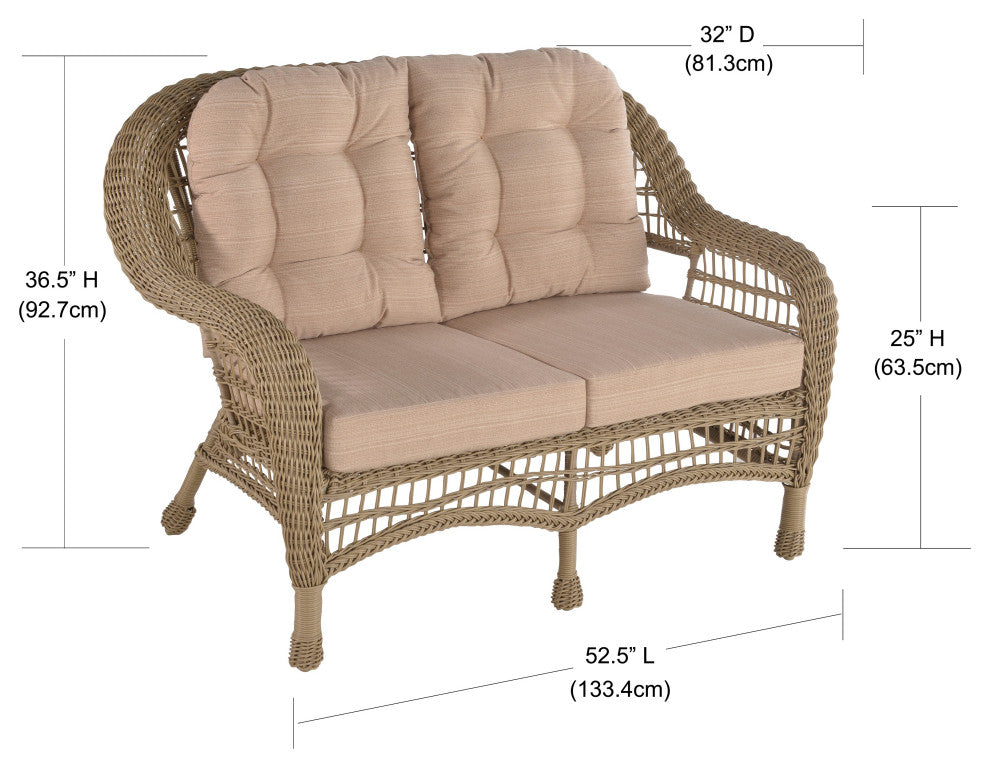 Outdoor Garden 7-Piece Conversation Set With Ottomans