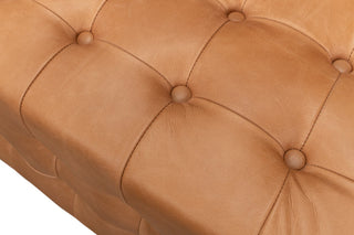Beam Bench Tufted Leather