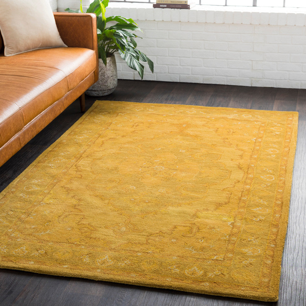 Surya Middleton AWHR-2059 Traditional Area Rug, Mustard, 3' x 5' Rectangle