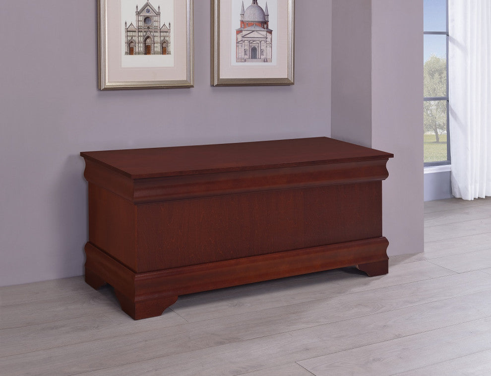 Cedar Chest With Flip Open Storage, Warm Brown
