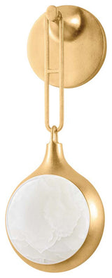 Corbett Lighting 465-01 Riviere 15" Tall LED Wall Sconce - Vintage Gold Leaf