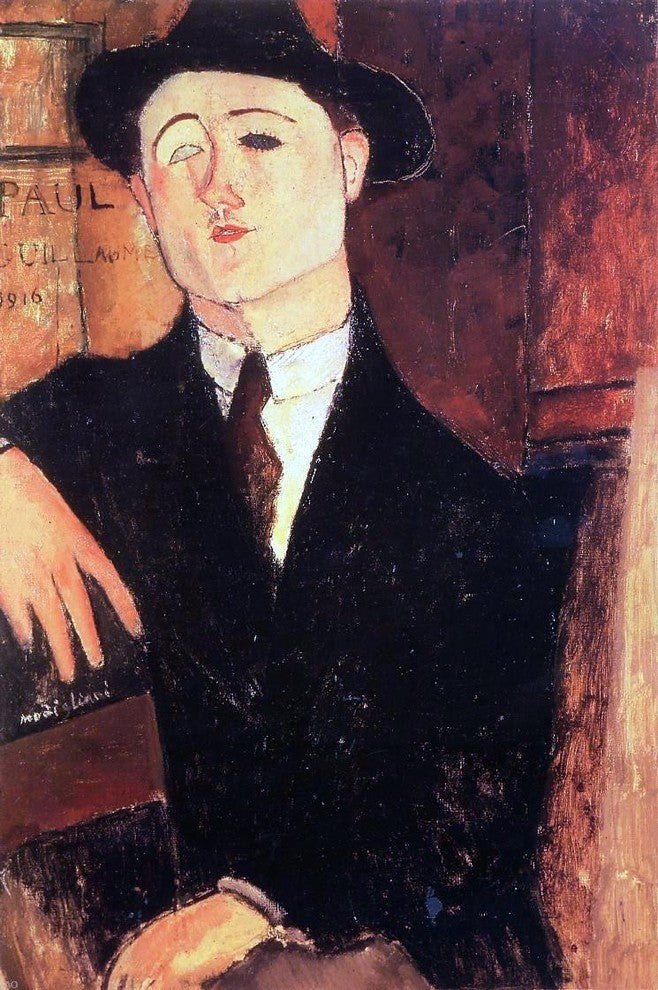 Amedeo Modigliani Portrait of Paul Guillaume, 18"x27" Wall Decal