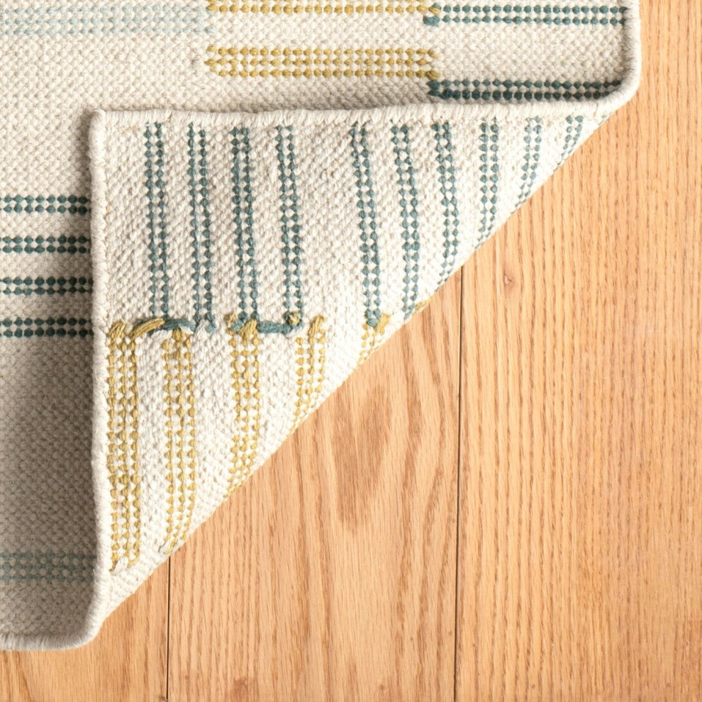 Dash & Albert Gemma Juniper Hand Loom Knotted Cotton Rug, Multi, 8' x 10'