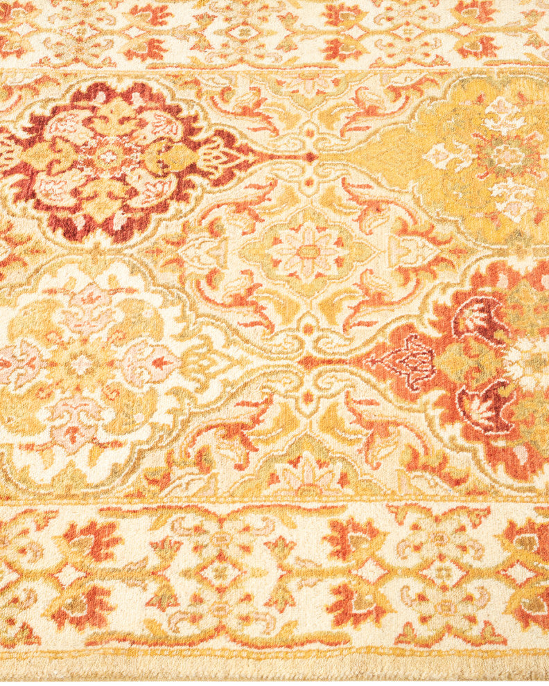 Mong One-of-a-Kind Hand-Knotted Runner Ivory, 2'7"x14'0"