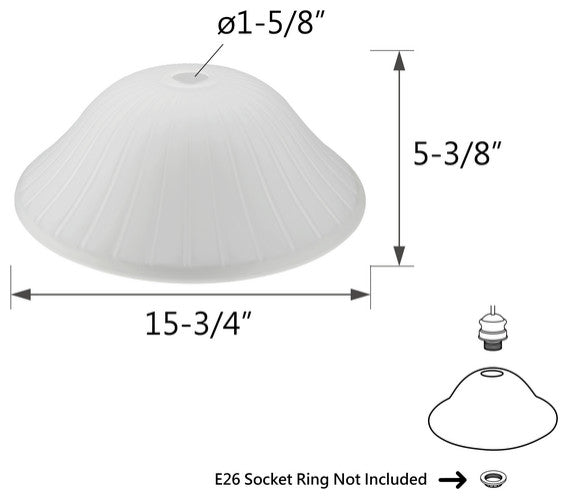 23511-11 Replacement Frosted Torchiere Lamp Glass(42mm) Shade