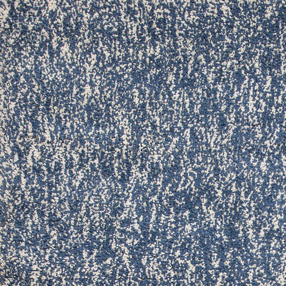 HomeRoots 8' x 11' 'Indigo and Ivory Heather Shag Area Rug