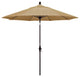 9' Bronze Collar Tilt Lift Fiberglass Rib Aluminum Umbrella, Sunbrella, Linen Sesame