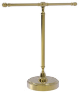 Vanity Top 2 Arm Guest Towel Holder, Unlacquered Brass