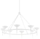 Cecilia 8 Light Chandelier, Gesso White
