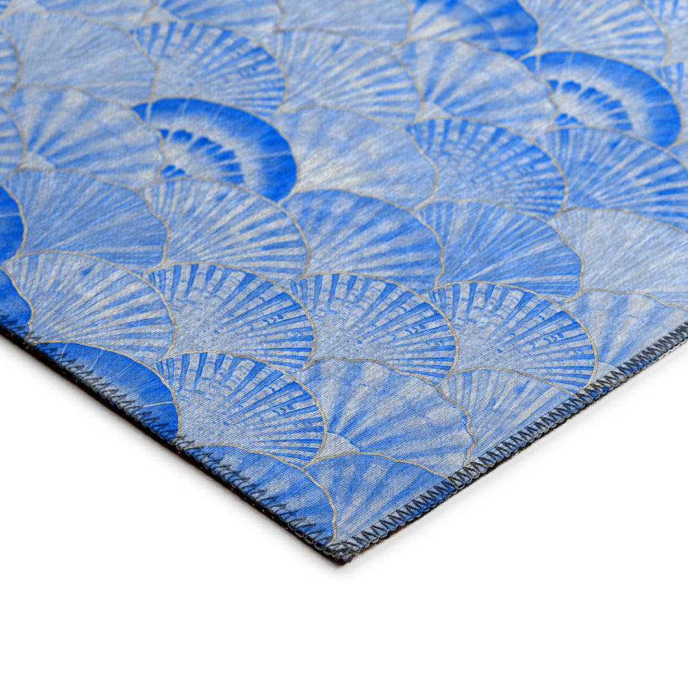 Indoor/Outdoor Seabreeze SZ2 Navy Machine Washable 3' x 5' Rug