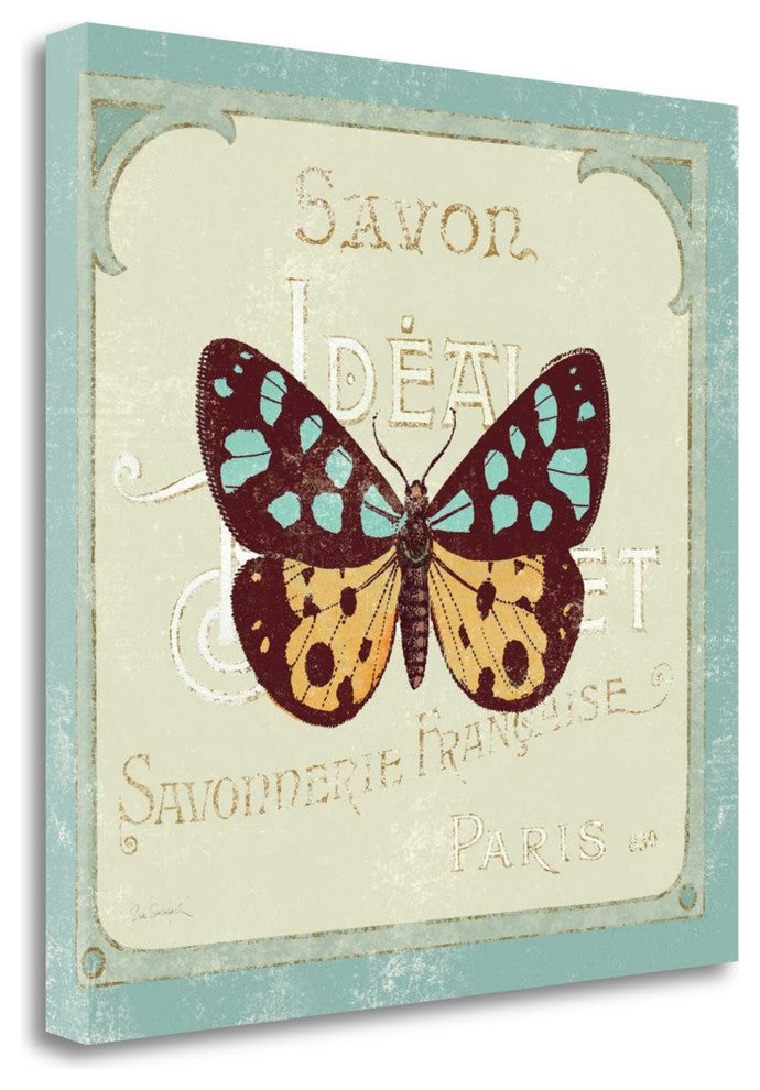 "Parisian Butterfly I" By Sue Schlabach, Giclee Print on Gallery Wrap Canvas