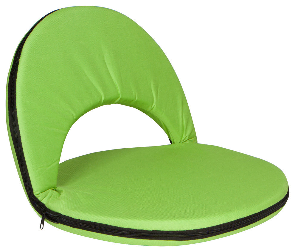 Portable Multiuse Adjustable Recliner Stadium Seat, Light Green