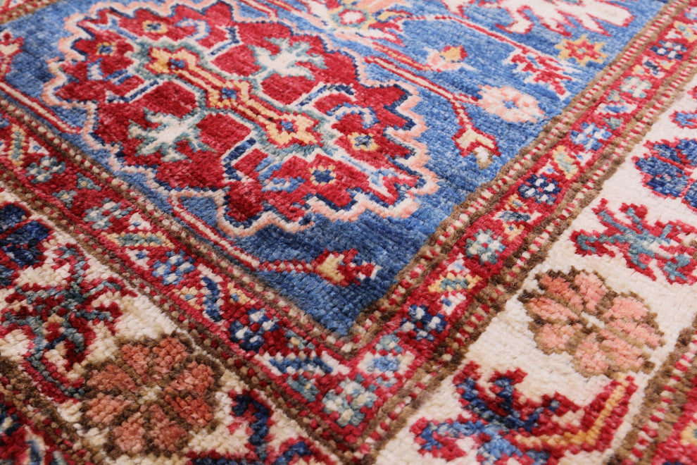 1' 11" X 5' 9" Super Kazak Geometrtic Handmade Runner Rug Q10300