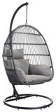 Basket Weave Gray Hanging Chair