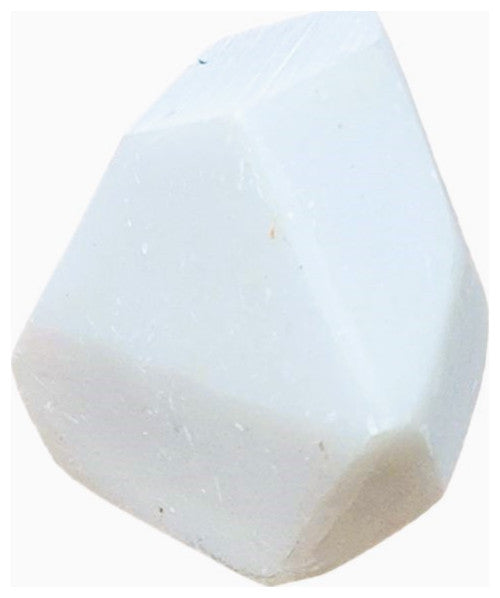 Faceted Gem Shape 1.5 in Wall Hook Organic Rock Off White Outdoor Safe Rock