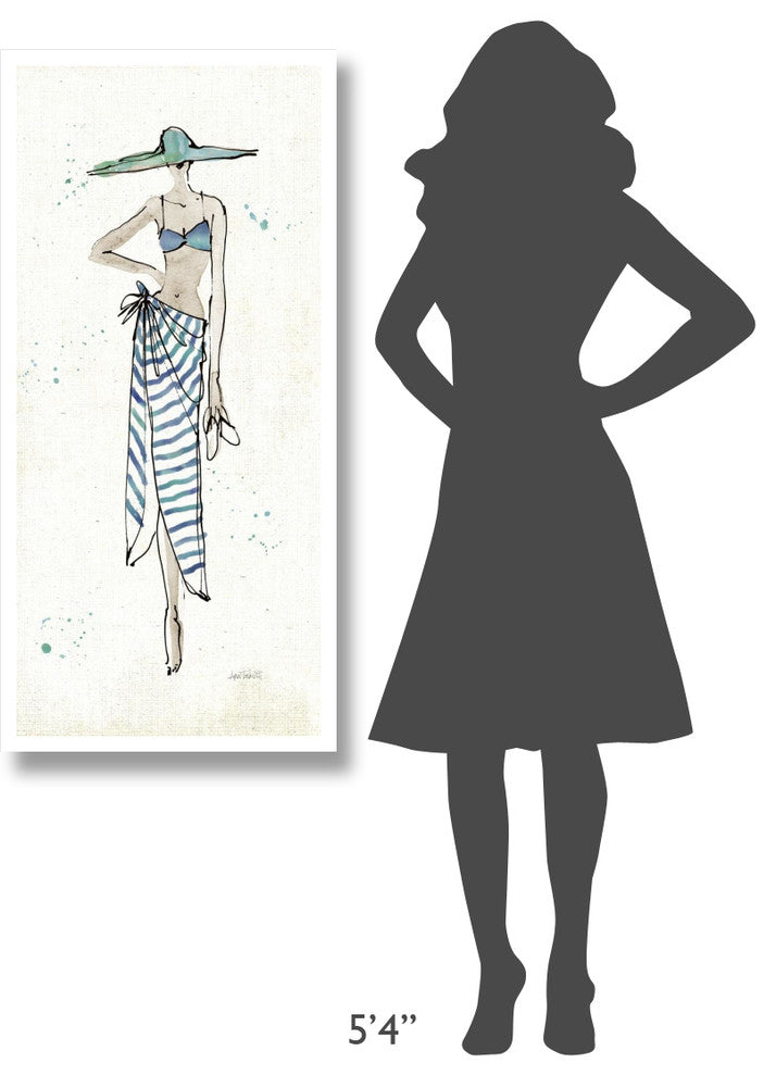 "Beach Divas III" Digital Paper Print by Anne Tavoletti, 22"x46"