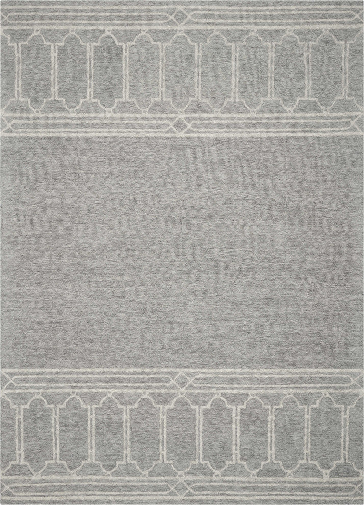 HomeRoots 8' x 10' Wool Grey Area Rug