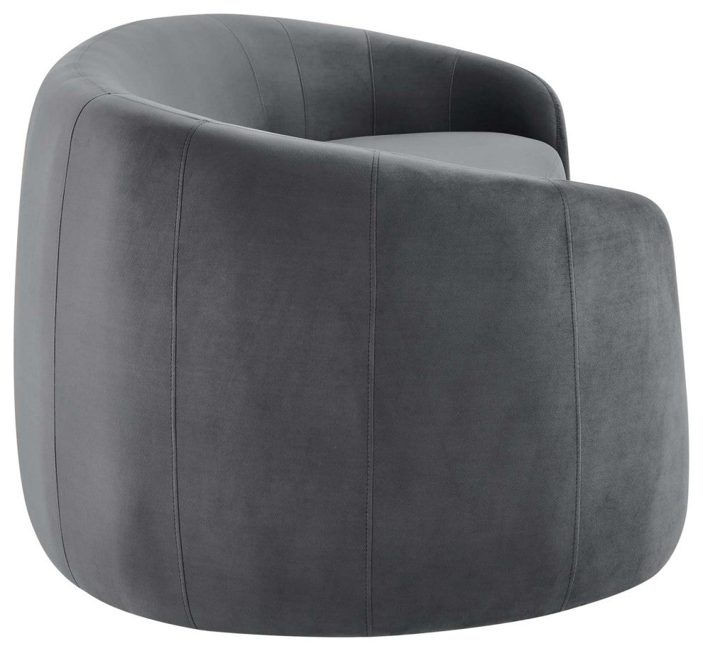 Contessa Performance Velvet Sofa, Gray