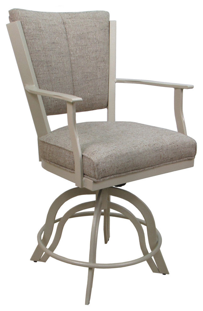 Montana Swivel Tilt Metal 30" Bar Stool or Counter 26" on A Base, Hemsath Driftwood - Beige, 26"