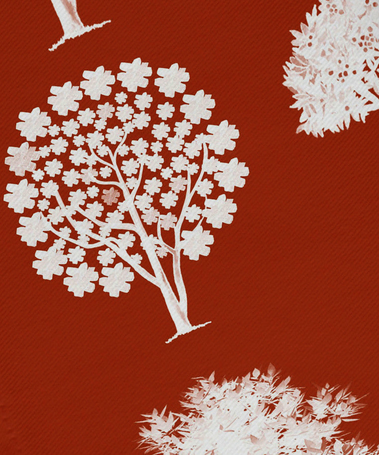 Field of Trees Floral Print Napkin, Set of 4, Rust