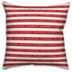Merry Christmas Stripes 16x16 Spun Poly Pillow