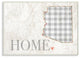 Arizona Gray Gingham & Floral Heart & Home Wall Plaque Art, 10"x15"