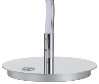 Scribble 19.75" Modern Dimmable Metal Integrated LED Table Lamp, Chrome